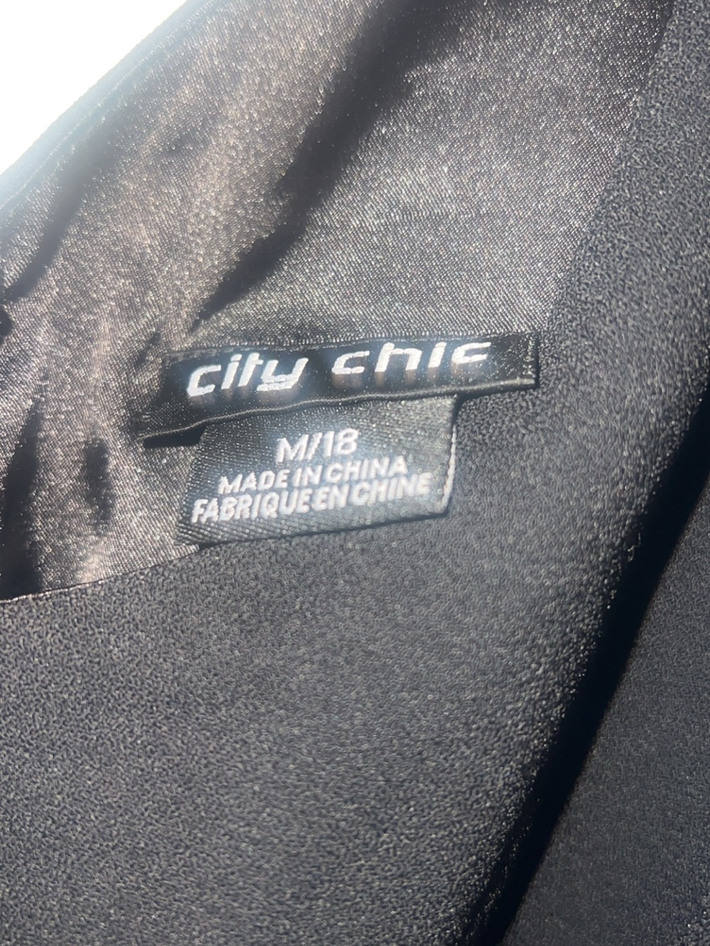 City Chic Black Wide-Leg Layered Jumpsuit - Picture 8 of 9